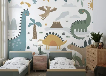 Dinosaur Wallpaper: Transforming Kids’ Bedrooms into Prehistoric Paradises