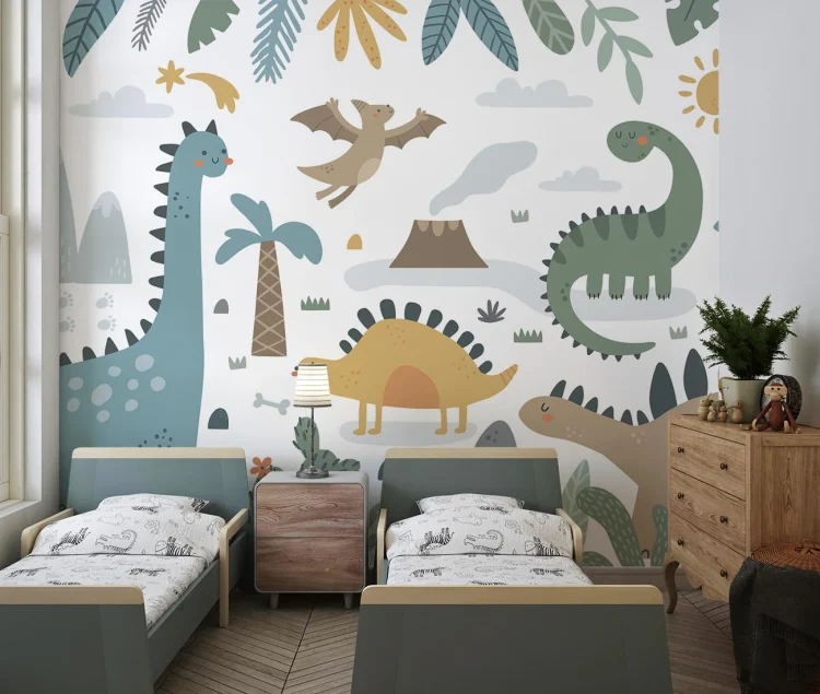 Dinosaur Wallpaper: Transforming Kids’ Bedrooms into Prehistoric Paradises