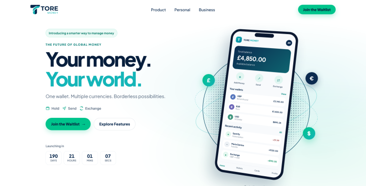 Tore Money: A New Fintech Platform Designed to Make Cross-Border Money Management Simpler